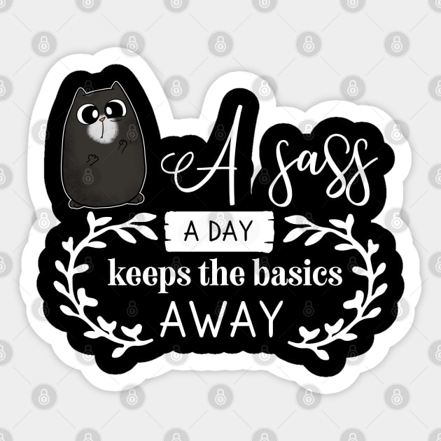 A Sass a Day Cute Cat Sticker by Wanderer Bat